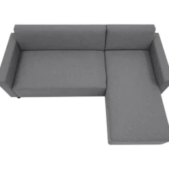 BOB 4-personers fast hjørnesofa - Antracitstof - Vendbar - L 197 x D 117 x H 65 cm antracit