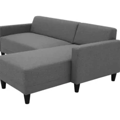 BOB 4-personers fast hjørnesofa - Antracitstof - Vendbar - L 197 x D 117 x H 65 cm antracit