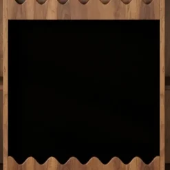Bogreol med skydedøre og tavle, 9 rum med rigelig opbevaringsplads, 120x151,5 cm, valnød, alsidig Oak