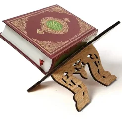 Bogstand lavet af træ, Koran hellig bog holder, bogreol ornamenter til læsning, Islam bog