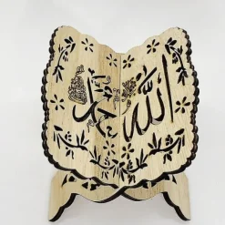 Bogstøtter i træ, hellig Koran-bogholder, bogreol ornament til læsning, Islam-bog