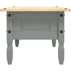 Bord - Corona-serie - Massiv fyr - Grå krop & brun plade - 100 x 55 x 44 cm Grå kropp och brun platta