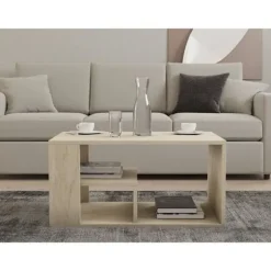 Bord - EROS - Rektangulær - Travertin - 80 x 50 x 40 cm Travertin