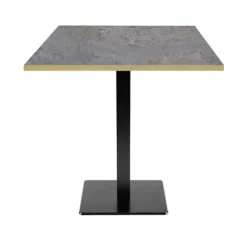 Bord 70 x 70 cm - Milan caldeira model med messingkanter brun