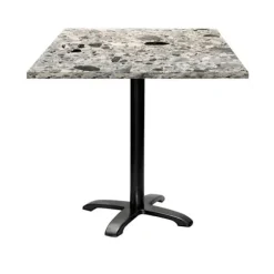 Bord 70 x 70 cm - model Bazila terrazzo cepp Grå