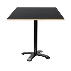 Bord 70 x 70 cm - model Bazila sort med trækanter Svart
