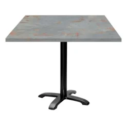Bord 90 x 90 cm - model Bazila grå rust Grå