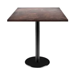 Bord 70 x 70 cm - Rom stenrust model brun