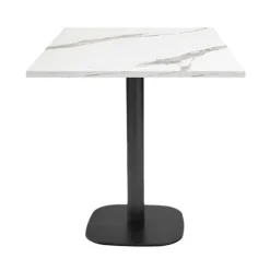 Bord 70 x 70 cm - Rund hvid marmor model Vit