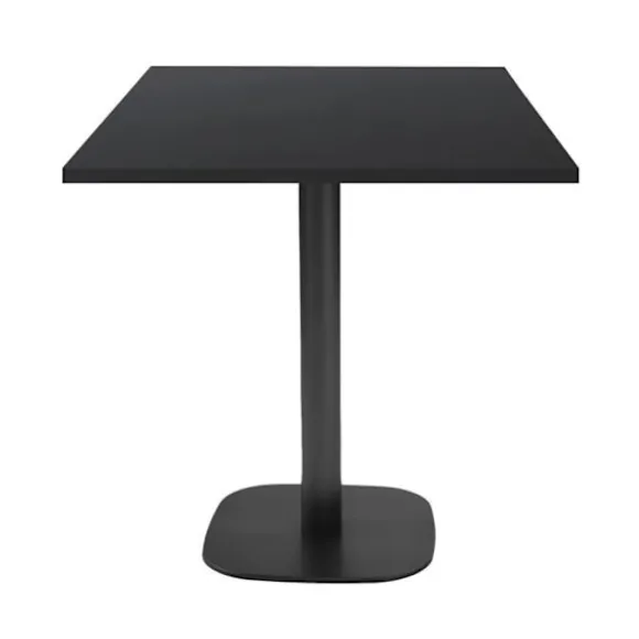 Bord 70 x 70 cm - Rund sort model Svart