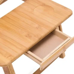 Bord til sengen, computerbord til sengen, multifunktionelt sammenklappeligt laptopbord i bambus