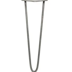 Bordben - SKISKI - Hårnål - 40,6 cm - Naturligt Stål - 10 mm Tykkelse