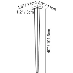 Bordben - VEVOR - 40 tommer - Kulstål - Kapacitet 100 kg - DIY-montering-FS- Svart