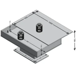 Bordbordsbord - Sofaende - melamin Grå Beton og Hvid L100 x H46,1 x D65 cm Grå och vit