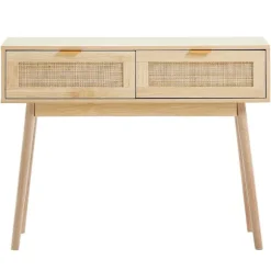 Bordkonsol - DUOKU - SR191632-1 - 2 Skuffer - Skydedør - Naturrattan