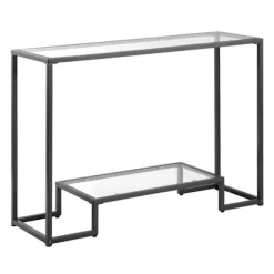 Bordskonsol - DUOKU - RekTANGULÆR - Hærdet Glas - 2 Niveauer - Moderne Design