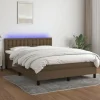 Boxmadras - Eksklusiv Hjem - 140x200 cm - Fjedermadras - Justerbar hovedgærde - Farvet LED