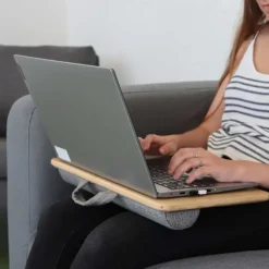 Bærbar computerbakke med pude, bærbar computer knæpude, tablet computer seng, B