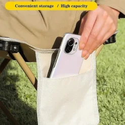 Bærbar foldbar campingstol, udendørs strandstol, foldbar fodskammel 23*28*28cm White 23*28*28cm