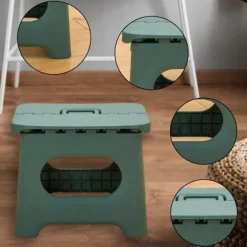 Bærbar foldeskammel til udendørs brug, let og robust kompakt foldesæde med bærehåndtag, let at rengøre foldbar skammel med pladsbesparende design green L | Fyndiq