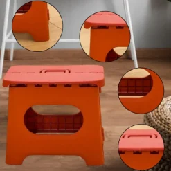 Bærbar Foldeskammel til Udendørs Brug, Let og Robust Kompakt Foldesæde med Bærehåndtag, Let at Rengøre Sammenklappelig Skammel med Pladsbesparende Design red L | Fyndiq