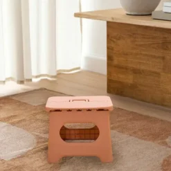 Bærbar Foldeskammel til Udendørs Brug, Let og Robust Kompakt Foldesæde med Bærehåndtag, Let at Rengøre Sammenklappelig Skammel med Pladsbesparende Design pink XL | Fyndiq