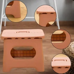 Bærbar Foldeskammel til Udendørs Brug, Let og Robust Kompakt Foldesæde med Bærehåndtag, Let at Rengøre Sammenklappelig Skammel med Pladsbesparende Design pink XL | Fyndiq