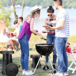 Bærbar Klapskammel, Klapsæde, Campingstole, Højdejusterbart Sæde til Vandreture, Fiskeri, Grill, Rejser, Fest