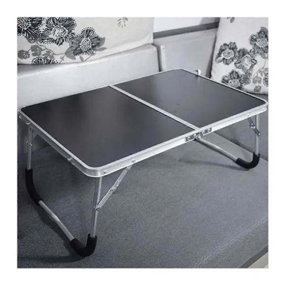 Bærbar Multifunktionel Bærbar Picnic Rack Laptop Bord til Udendørs Camping Sort