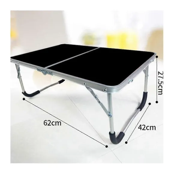 Bærbar Multifunktionel Bærbar Picnic Rack Laptop Bord til Udendørs Camping Sort