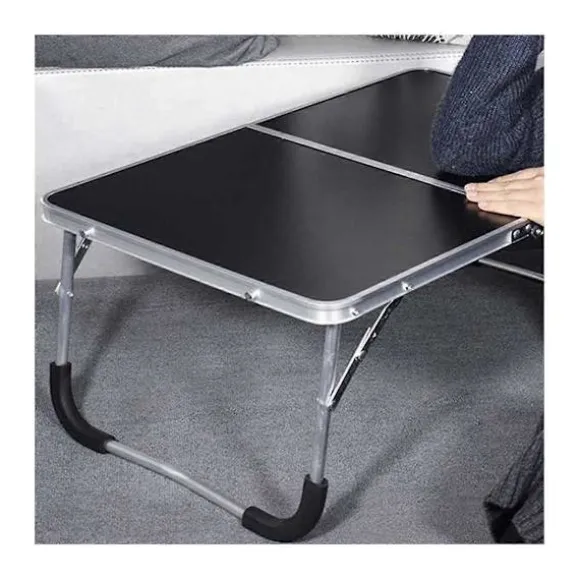 Bærbar Multifunktionel Bærbar Picnic Rack Laptop Bord til Udendørs Camping Sort