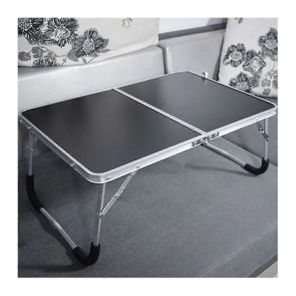 Bærbar Multifunktionel Bærbar Picnic Rack Laptop Bord til Udendørs Camping Sort