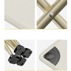 Bærbar sammenklappelig campingstol, udendørs strandstol, sammenklappelig fodskammel 33*33*33cm White 33*33*33cm