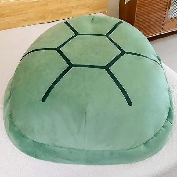 Bærbar Turtle Shell Pude Voksen-gigantisk Turtle Kostume Funny Dress Up Vægtet Turtle Plys, stor Turtle Body Pude green*80cm