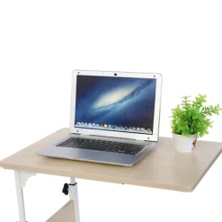 Bærbart multifunktionelt aftageligt laptopbord med hjul seng sofa bøger hvid