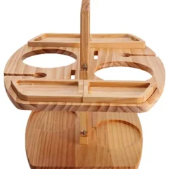 Bærbart picnicbord, trævinpicnicbord til udendørs brug