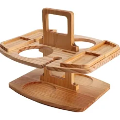 Bærbart picnicbord, trævinpicnicbord til udendørs brug