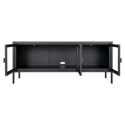Brisbane Table TV, 3 glasdøre, sort. Svart