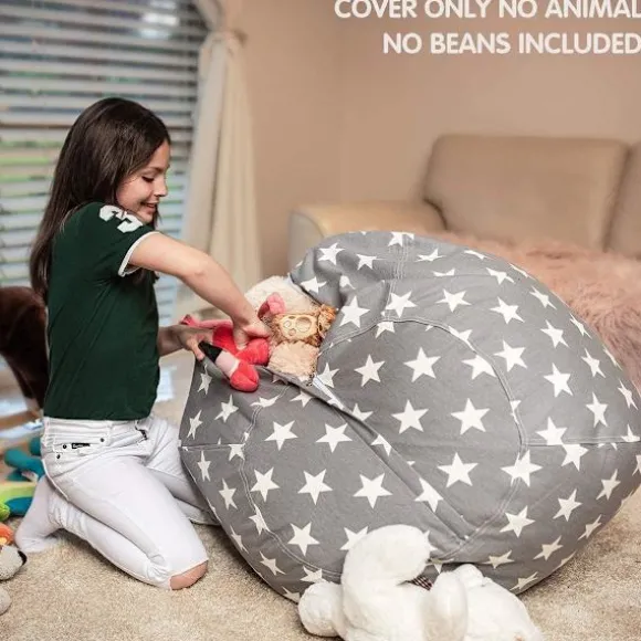 Børne Fyldt Dyr Opbevaring Bean Bag Stol Betræk 26 Tommer