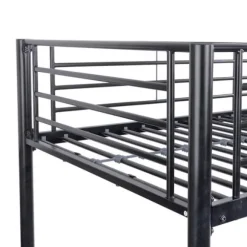 BRUCE Stapelsenge 3 pladser - 90/140 x 190 cm - Sort - I metal - Inklusive madrasbunde Svart