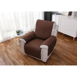 (Brun) Afslappende lænestolsbetræk - Skridsikkert - Blødt og behageligt - Brun - 200 cm x 55 cm - Moderne design Brown