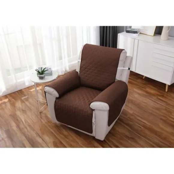 (Brun) Afslappende lænestolsbetræk - Skridsikkert - Blødt og behageligt - Brun - 200 cm x 55 cm - Moderne design Brown