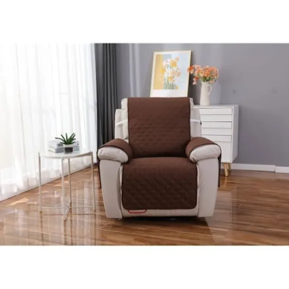 (Brun) Afslappende lænestolsbetræk - Skridsikkert - Blødt og behageligt - Brun - 200 cm x 55 cm - Moderne design Brown