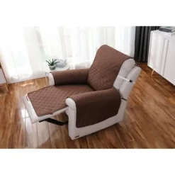 (Brun) Afslappende lænestolsbetræk - Skridsikkert - Blødt og behageligt - Brun - 200 cm x 55 cm - Moderne design Brown