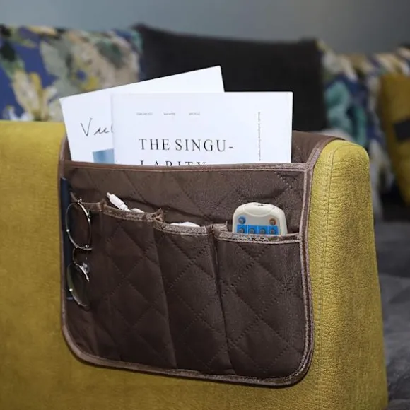 Brun Armlæns Organizer til Armstol, Sofa Beskyttelsesbetræk,