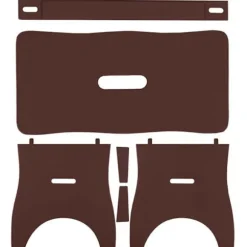 Brun massivt træ trin fodstøtte - Creative Deco - 38 x 19 x 21 cm - Usamlet Brun