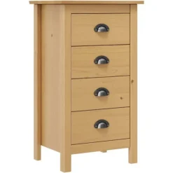 Buffet - Buffetbakke - Massivt fyrretræ - 4 skuffer - 46 x 35 x 80 cm