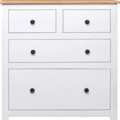 Buffet - Panama - Hvidlakeret - Massivt træ - 80 x 40 x 83 cm Vit