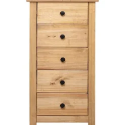 Buffet - Panama - Pin massiv - 5 skuffer - 46 x 40 x 89 cm
