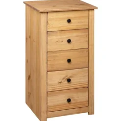 Buffet - Panama - Pin massiv - 5 skuffer - 46 x 40 x 89 cm